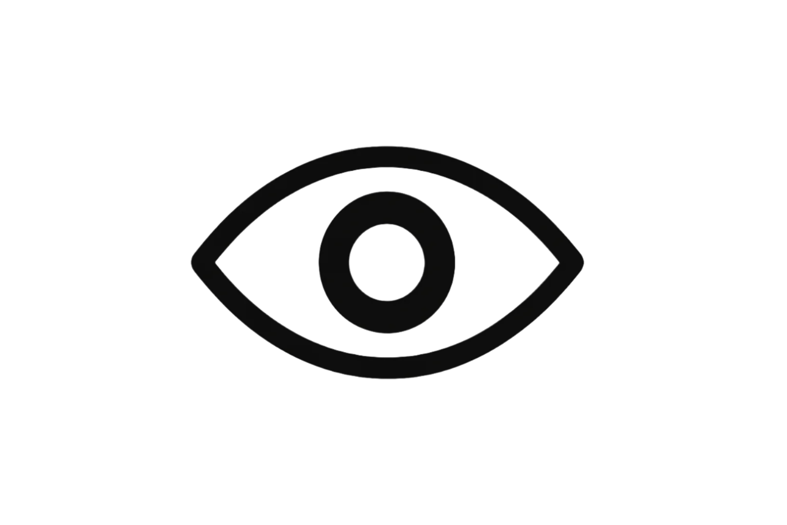 black icon of eye
